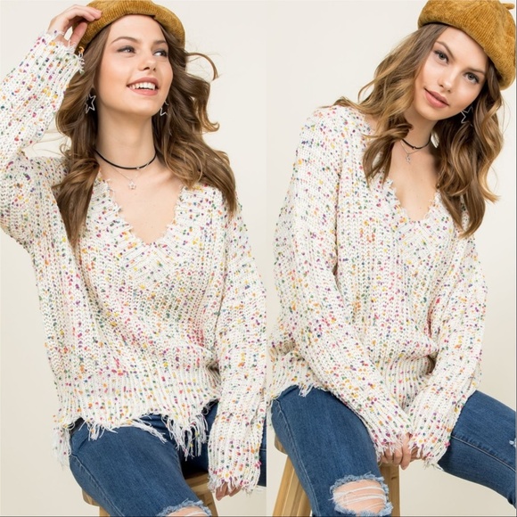 CONFETTI CAKE Knit Popcorn Sweater - Picture 3 of 3